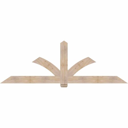 Ekena Millwork Redmond Smooth Timber Gable Bracket, Douglas Fir, 96"W x 32"H x 1 1/2"D x 5 1/2"F, 8/12 Pitch GBW096X32X0206RED00SDF